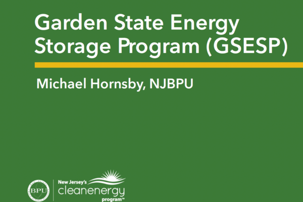 Garden State Energy Storage Program (GSESP) Overview